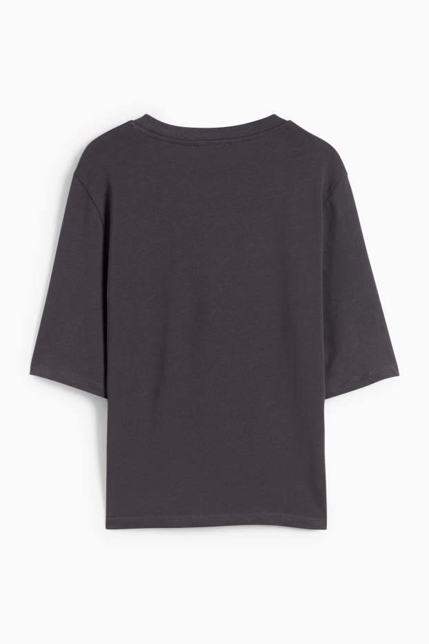 Damen - T-Shirt - Regular Fit - dunkelgrau