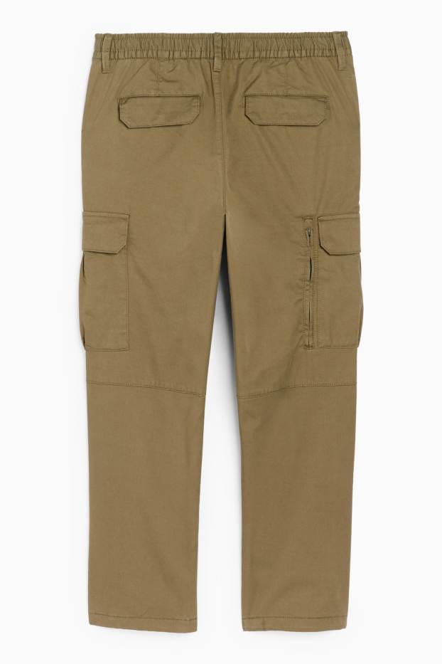 Men - Thermal cargo trousers - khaki