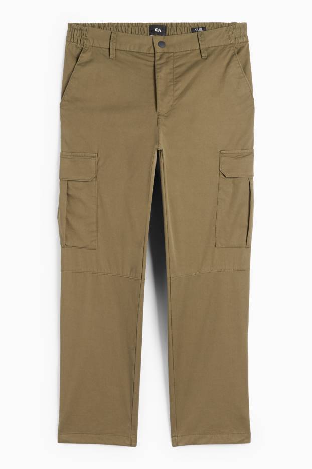 Men - Thermal cargo trousers - khaki