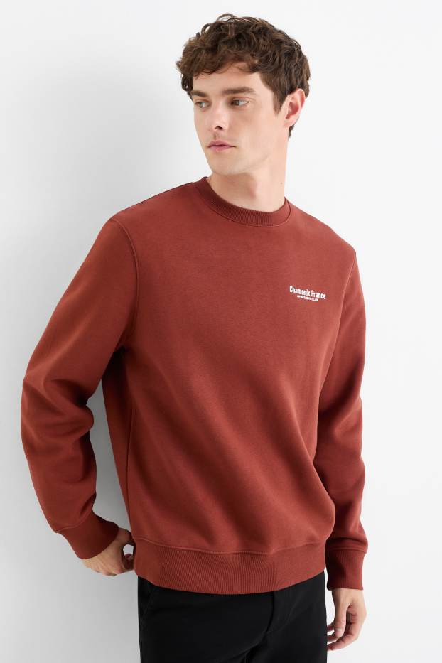 Heren - Sweatshirt - donkerrood