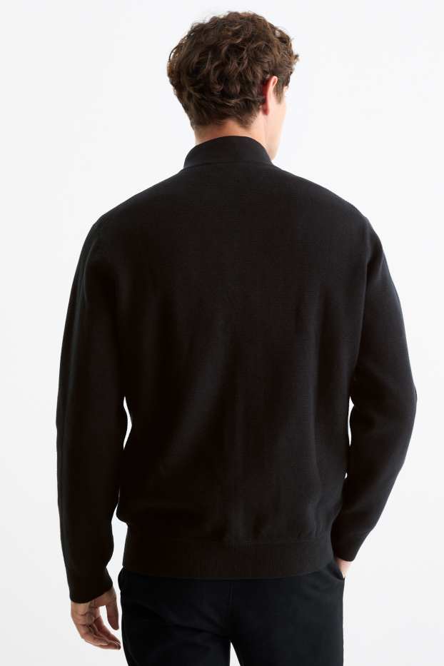 Heren - Gebreid vest - zwart