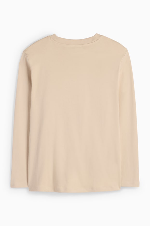 Dames - Longsleeve - licht beige