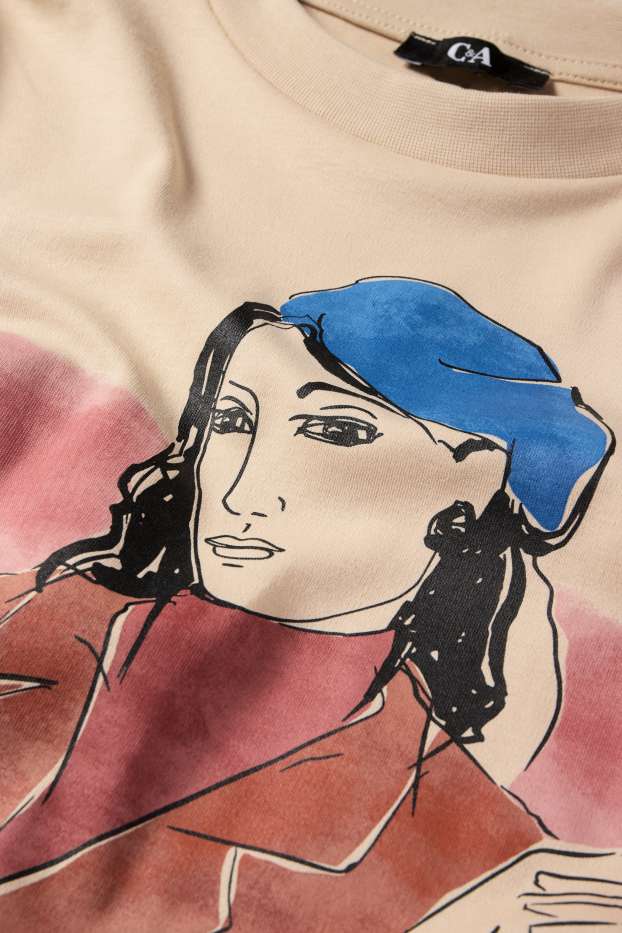Femmes - Haut à manches longues - beige clair