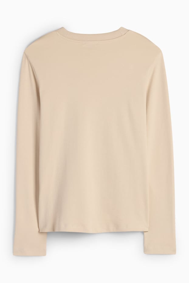 Femmes - Haut à manches longues - beige clair