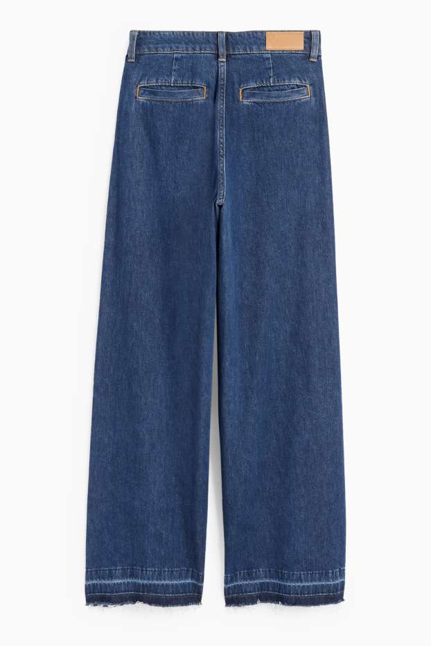 Femmes - Wide leg jean - mid waist - jean bleu