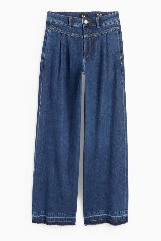 Femmes - Wide leg jean - mid waist - jean bleu