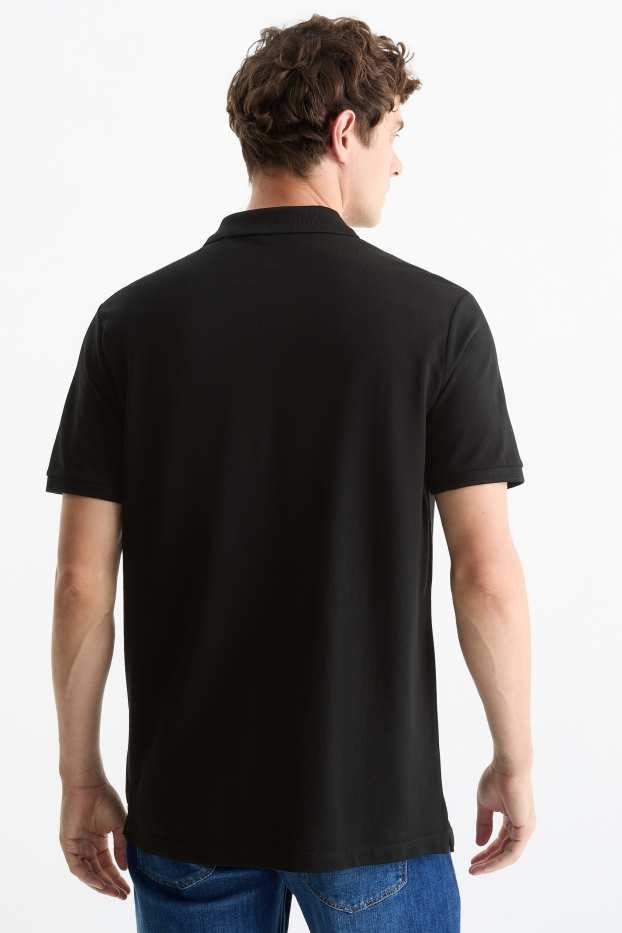 Mężczyźni - Wielopak, 2 szt. - koszulka polo - regular fit - czarny
