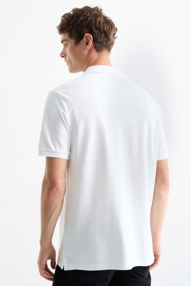 Heren - Set van 2 - poloshirt - regular fit - wit