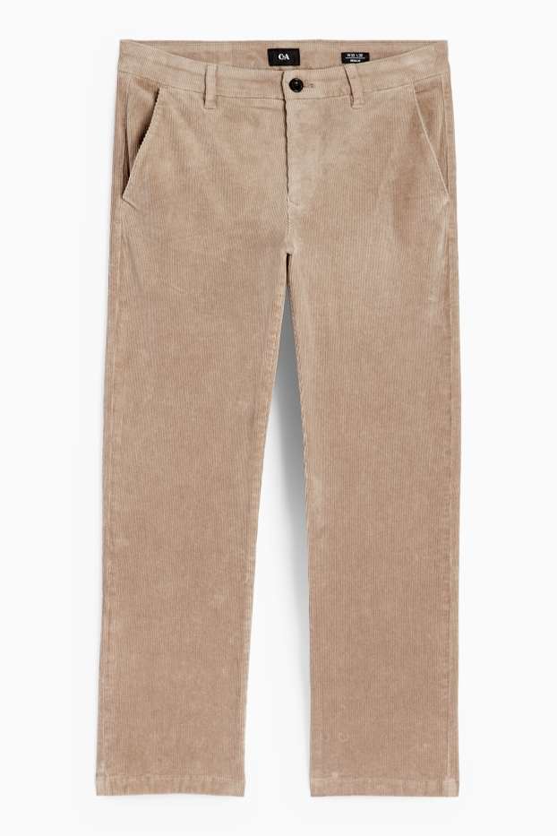 Men - Corduroy chinos - regular fit - beige