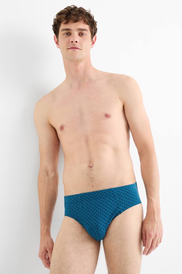 Hommes - Lot de 3 - culottes - bleu foncé