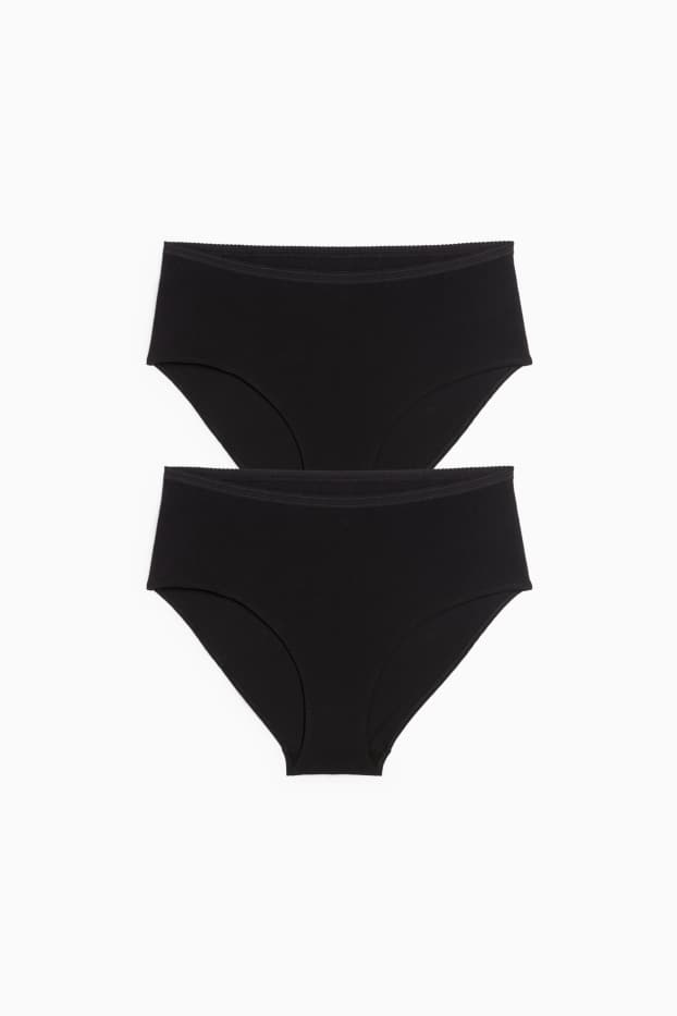 Donna - Confezione da 2 - slip - nero