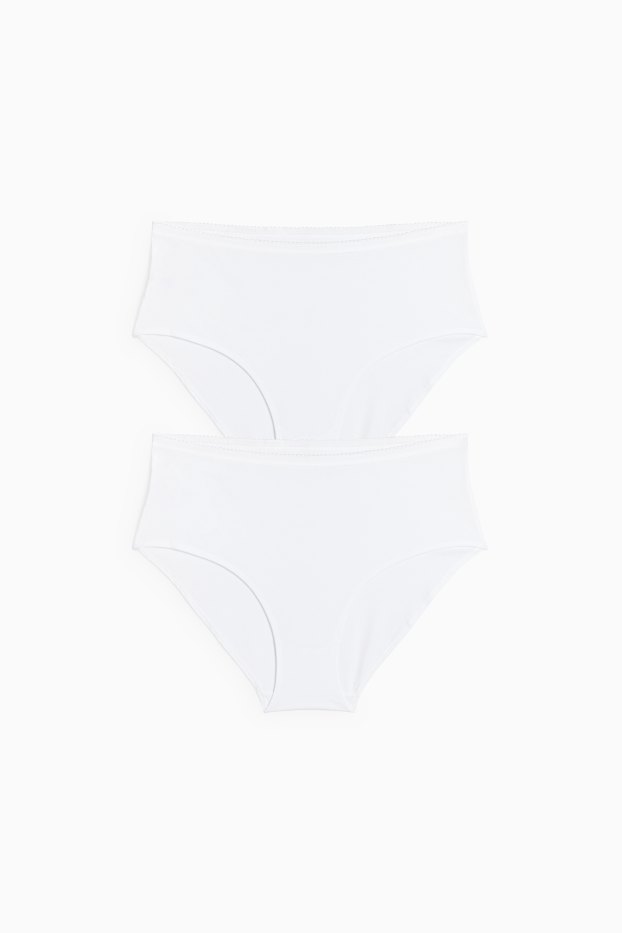 Dames - Set van 2 - slip - wit