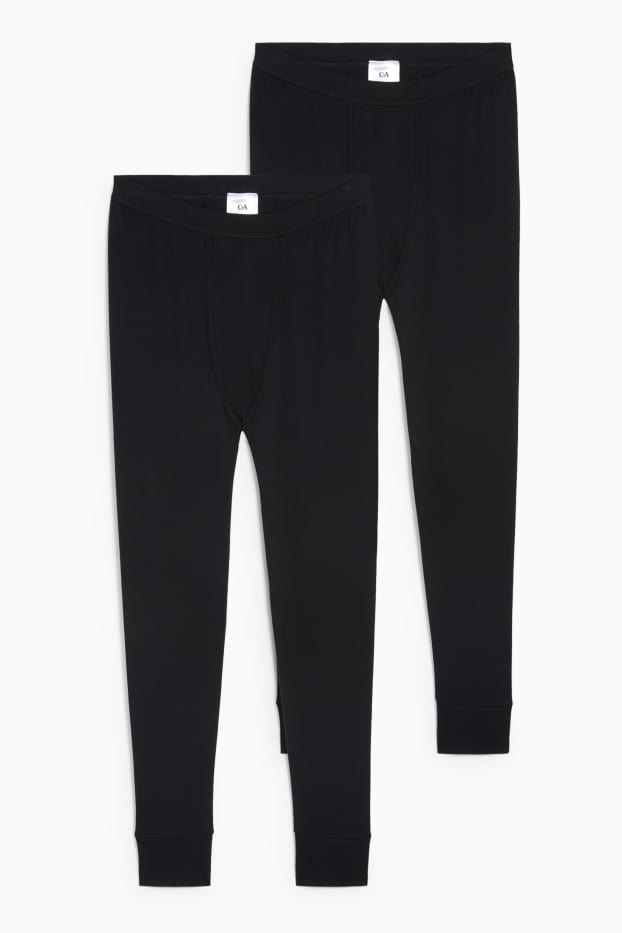 Men - Multipack of 2 - long pants - skinny rib - black
