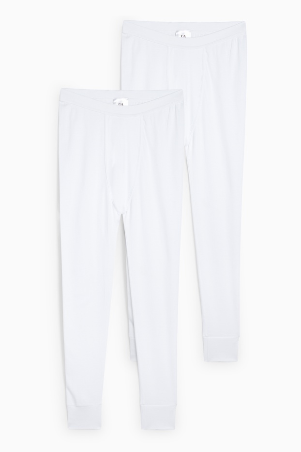 Men - Multipack of 2 - long pants - skinny rib - white