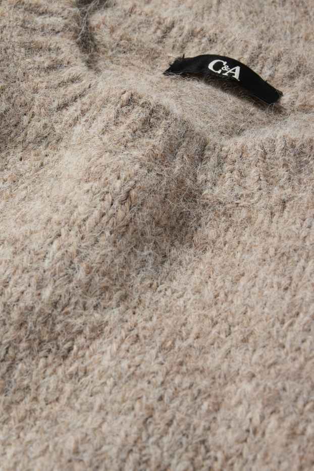 Damen - Pullover - hellbeige
