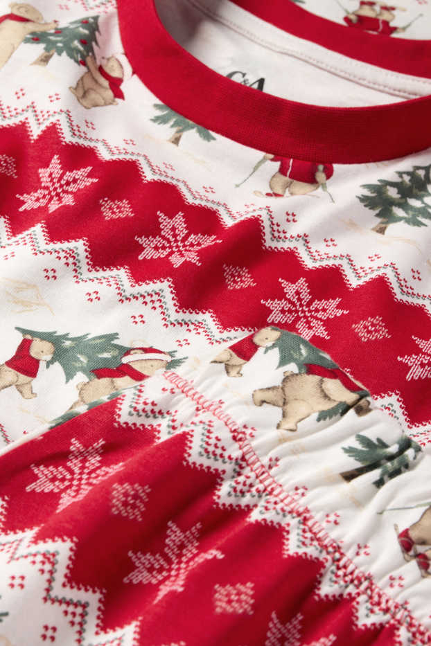 Mujer - Mini Me - pijama navideño para mujer - estampado - blanco / rojo