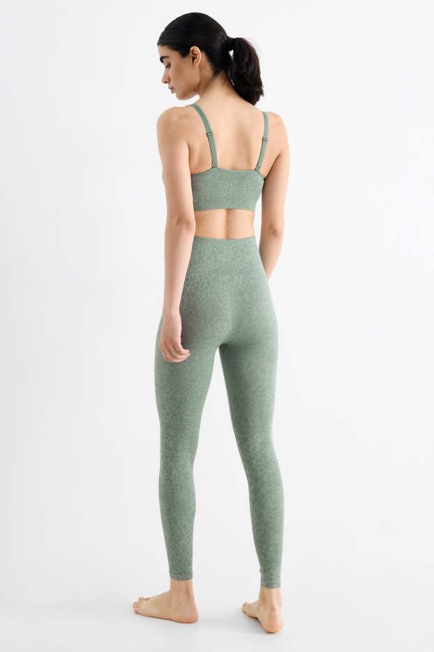 Damen - Funktions-Leggings - gemustert - mintgrün