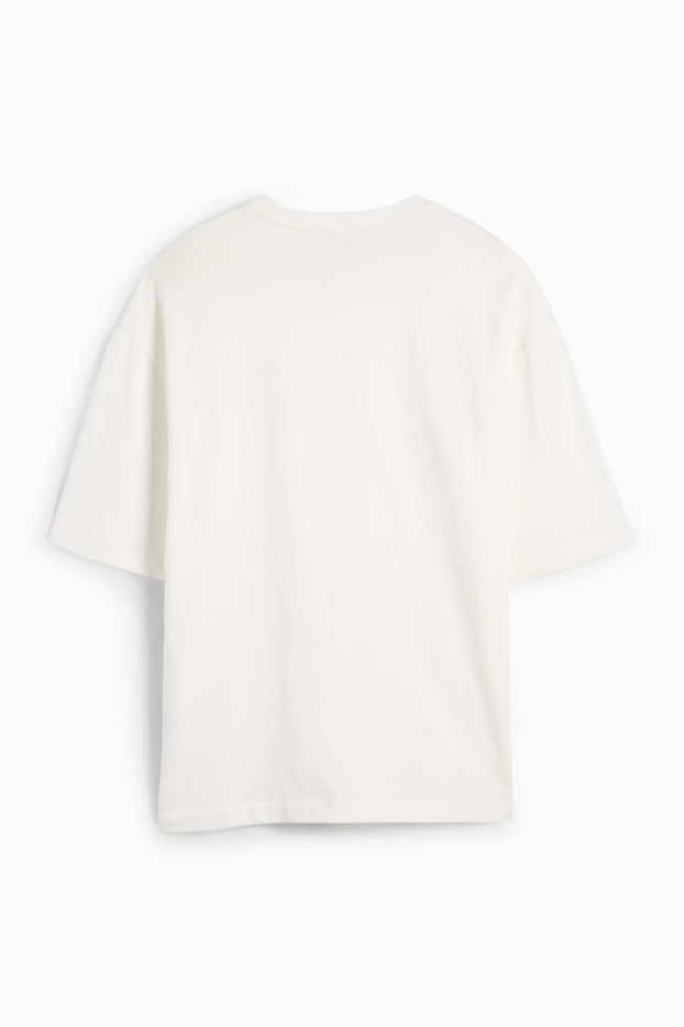 Femei - Tricou - supradimensionat - alb