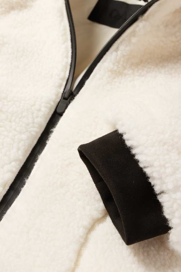 Damen - Teddy-Jacke - cremeweiß