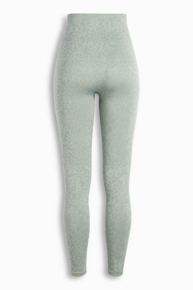 Damen - Funktions-Leggings - gemustert - mintgrün