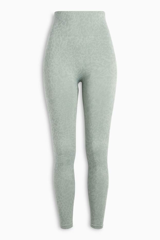 Damen - Funktions-Leggings - gemustert - mintgrün