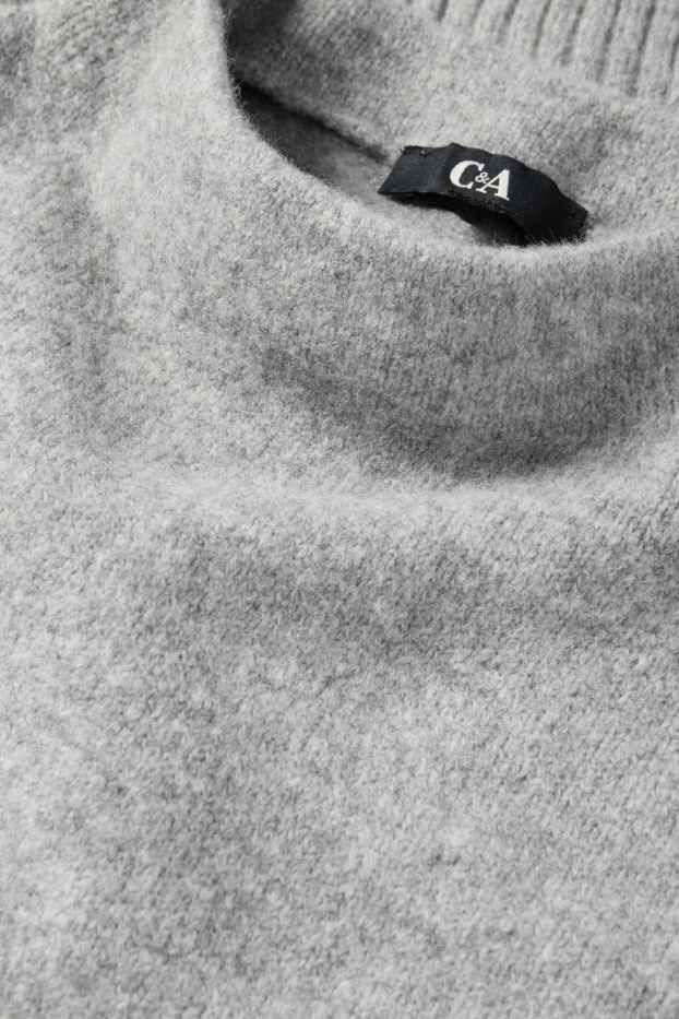 Kobiety - Sweter - jasnoszary-melanż