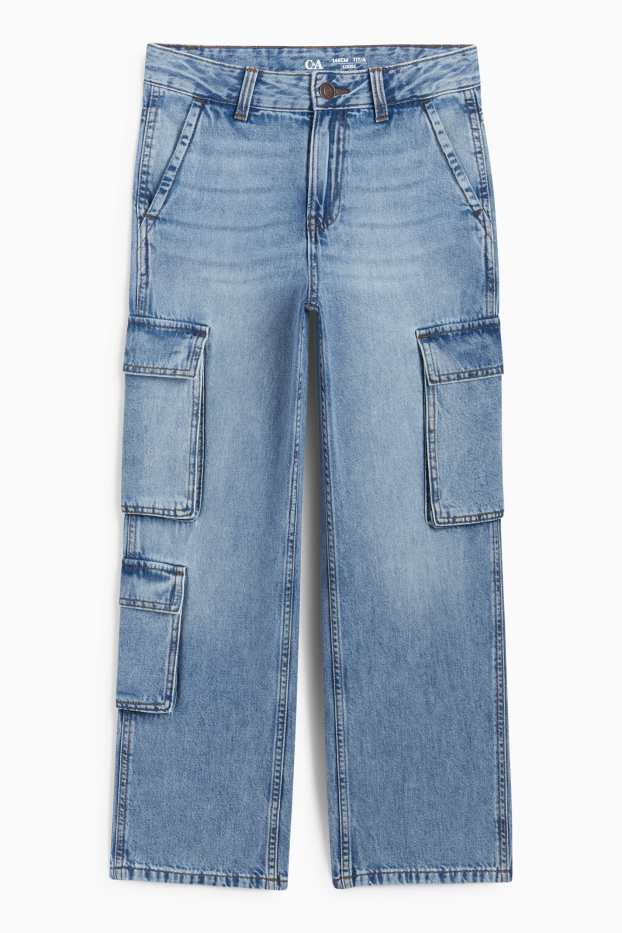 Children Boys - Cargo jeans - denim-light blue