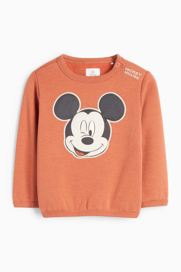 Bebés niños - Mickey Mouse - conjunto para bebé - 2 prendas - marrón / beis