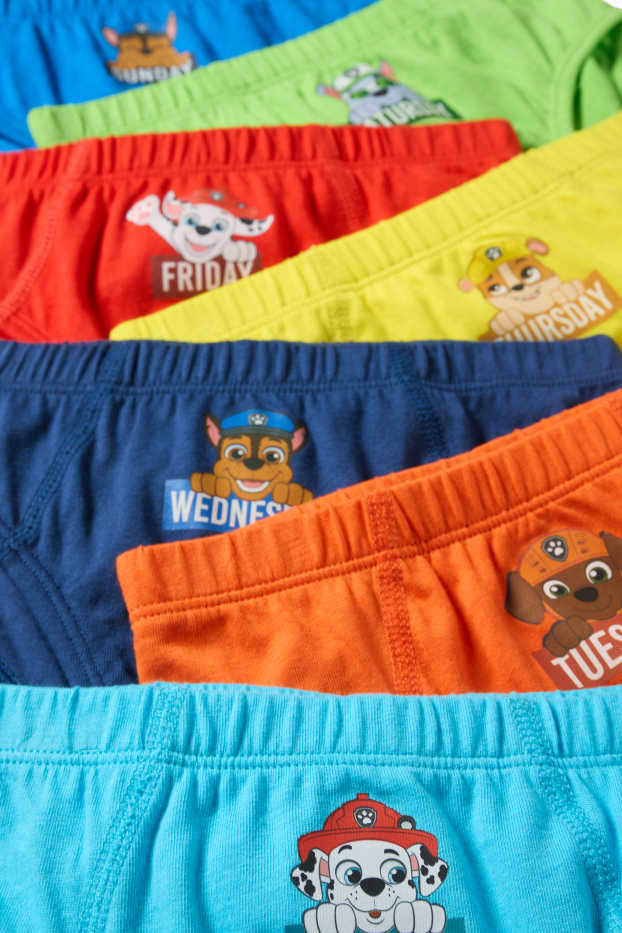 Kinderen: jongens - Set van 7 - PAW Patrol - Chase, Marshall, Rubble - slip - blauw