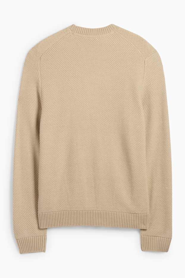 Uomo - Maglione - tramato - beige