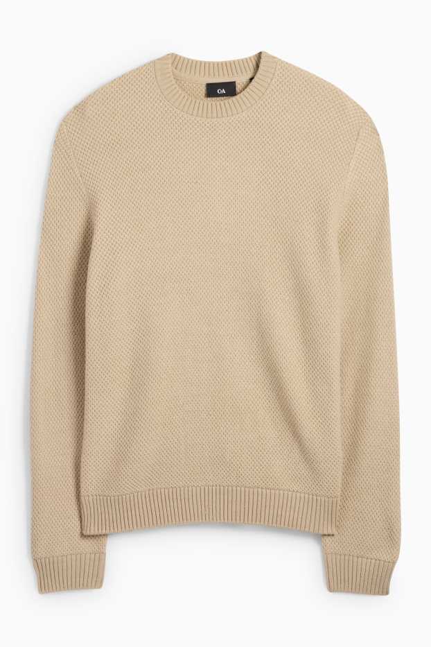 Uomo - Maglione - tramato - beige
