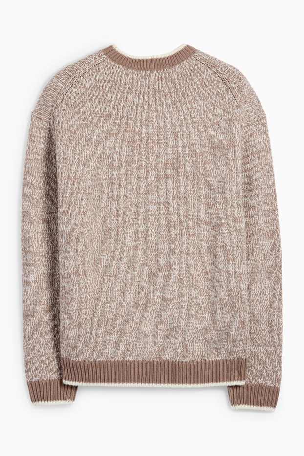 Men - Jumper with merino content - beige