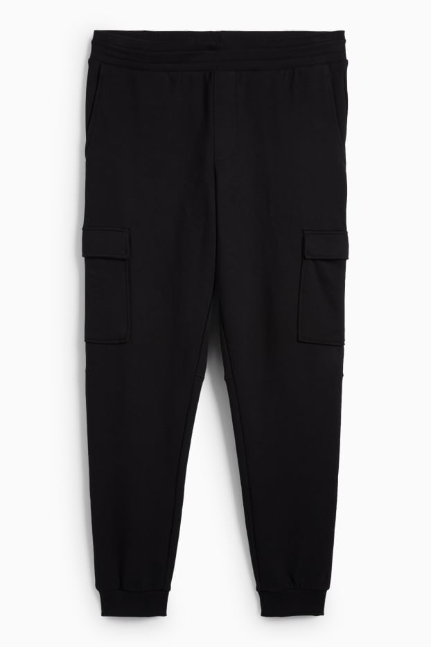 Bărbați - Pantaloni de trening cargo - negru