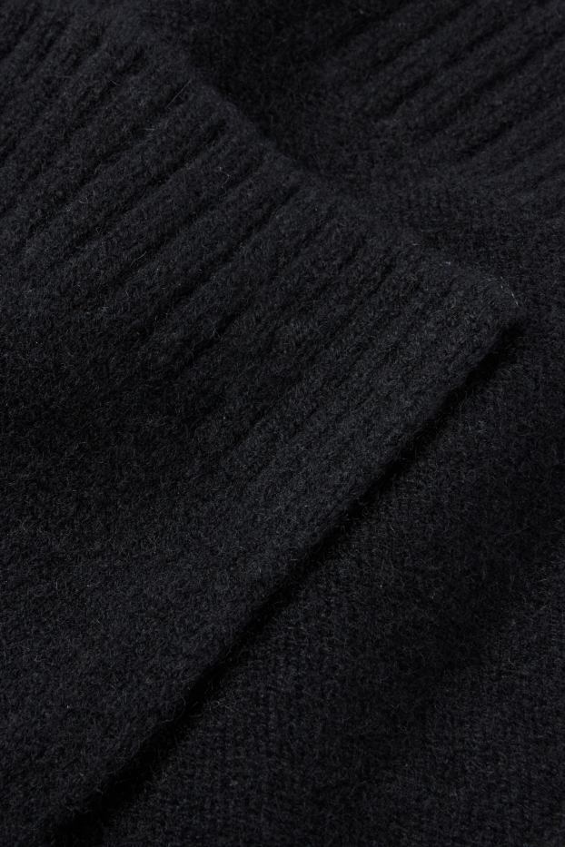 Men - Cashmere scarf - black