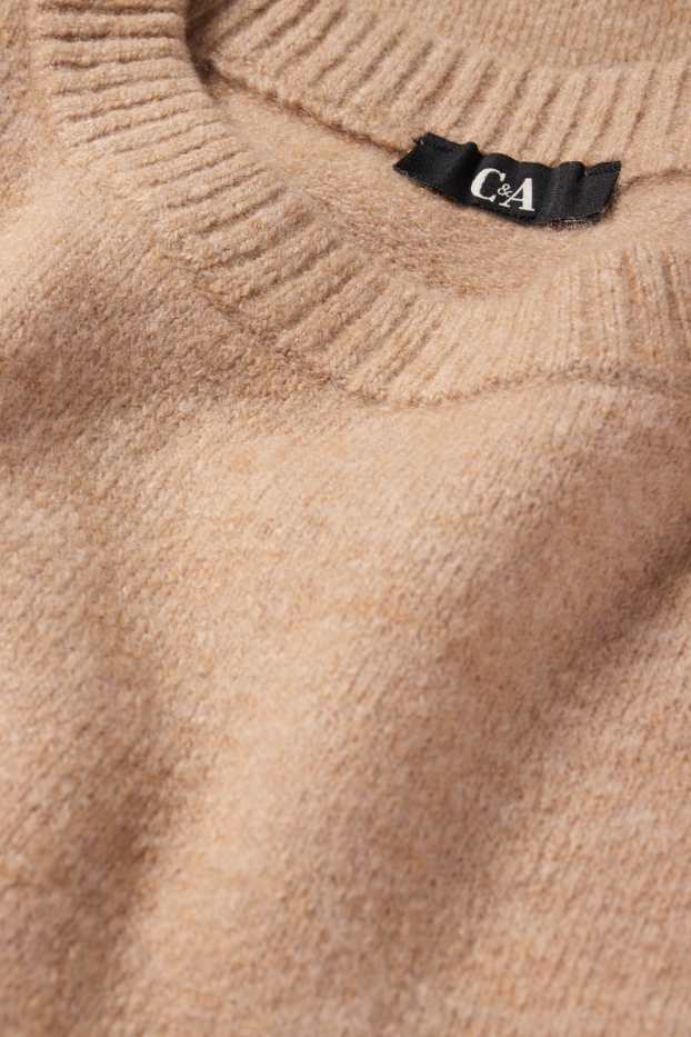 Damen - Pullover - hellbraun