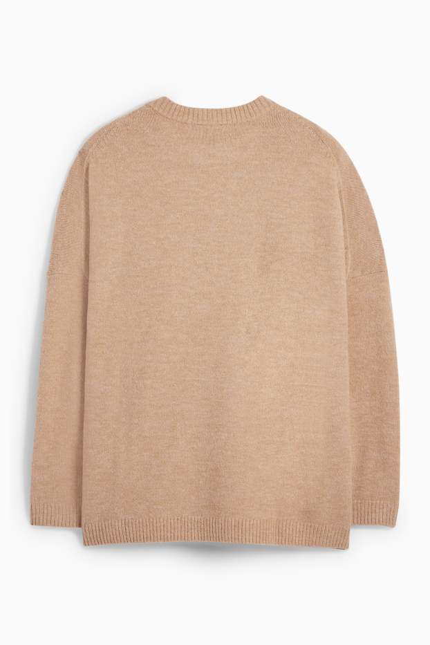 Damen - Pullover - hellbraun