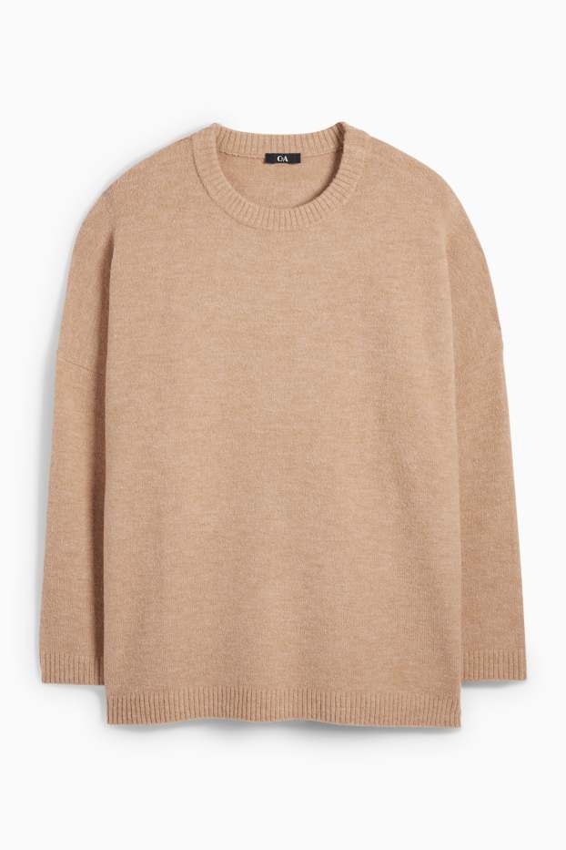 Damen - Pullover - hellbraun