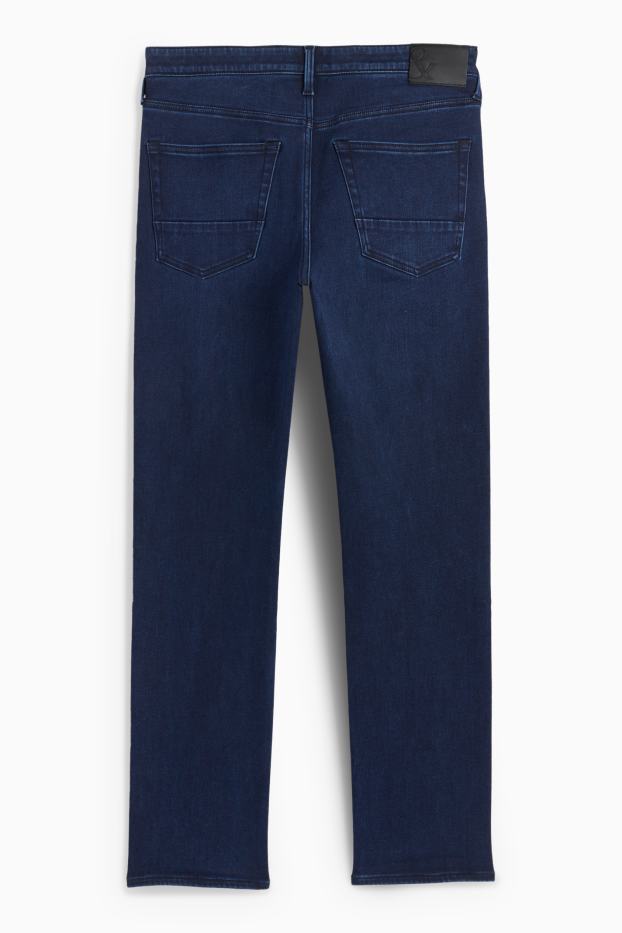 Pánské - Straight jeans - termo džíny - LYCRA® - džíny - tmavomodré