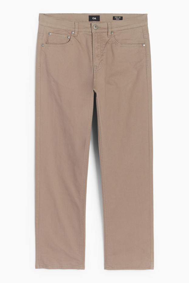 Heren - Thermobroek - Regular Fit - taupe