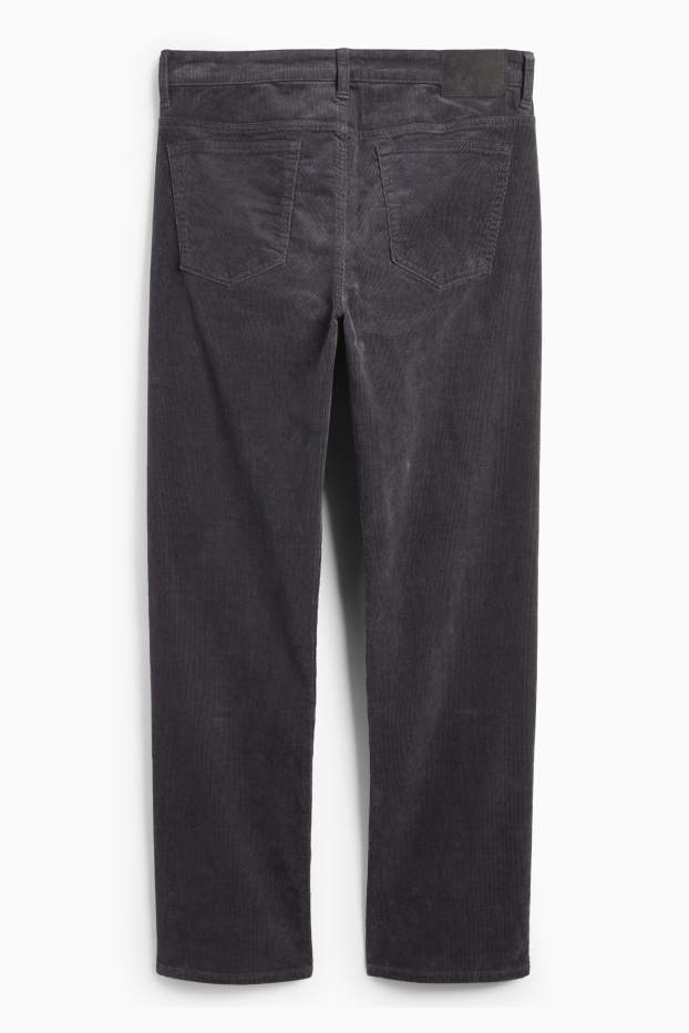 Herren - Cordhose - Regular Fit - dunkelgrau