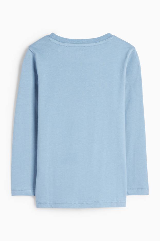 Kinder Jungen - Bär - Langarmshirt - blau