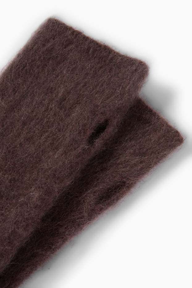 Women - Cashmere wrist warmer - dark brown