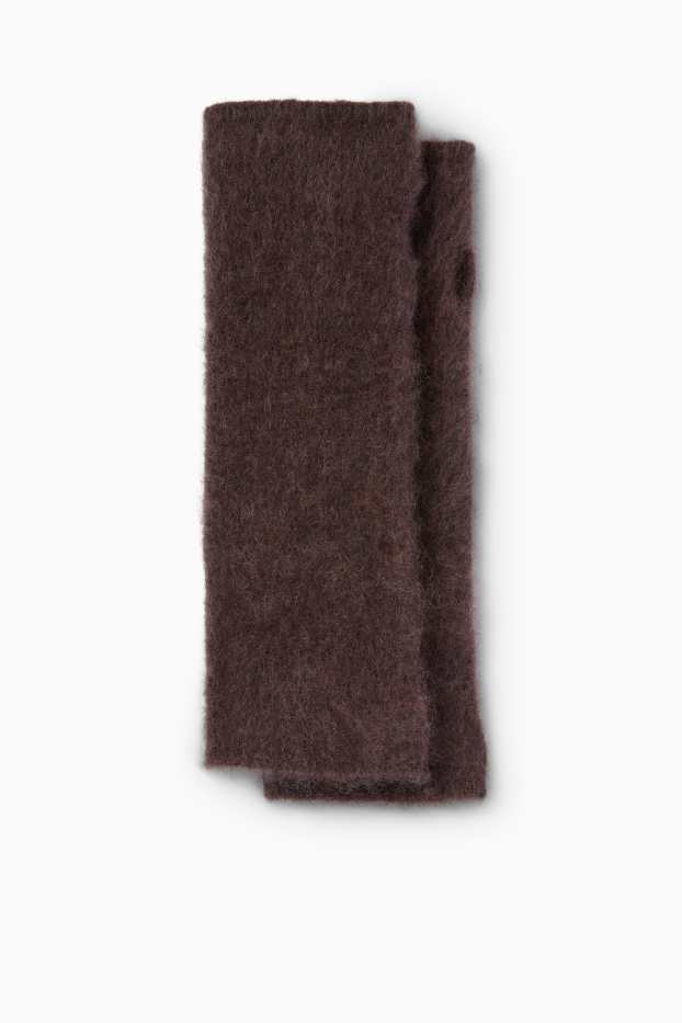 Women - Cashmere wrist warmer - dark brown