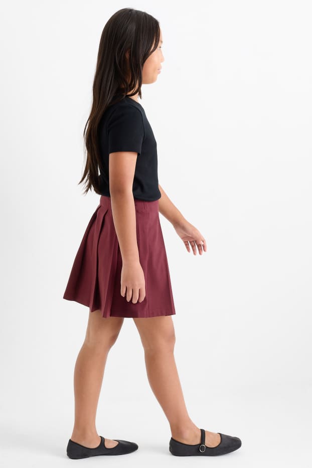 Children Girls - Skirt - bordeaux
