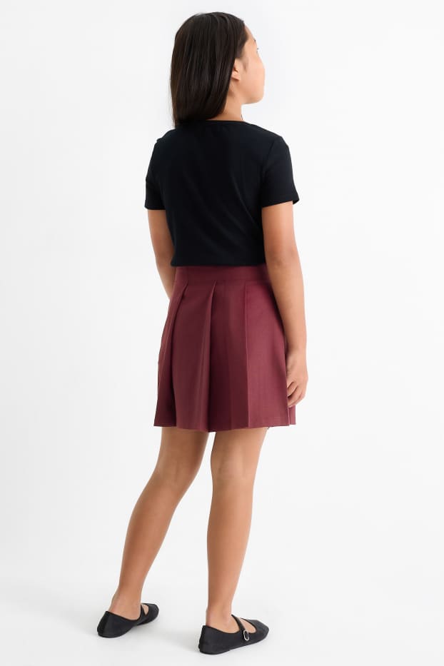 Children Girls - Skirt - bordeaux