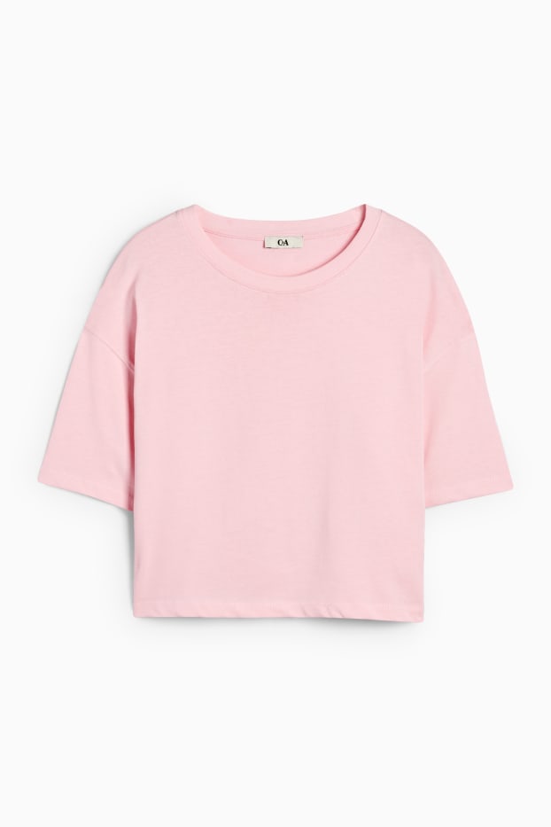 Damen - T-Shirt - Oversized - rosa
