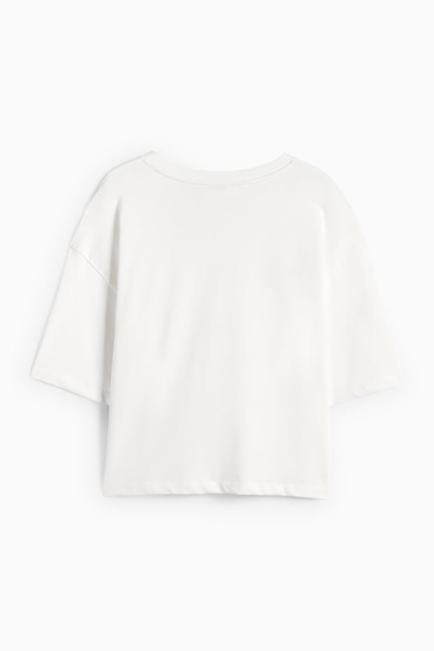 Dames - T-shirt - oversized - wit