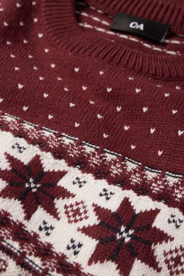 Herren - Weihnachtspullover - Rentier - dunkelblau-melange