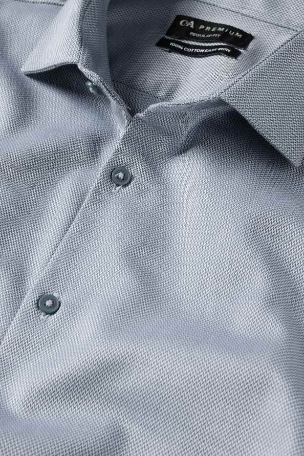 Hommes - Chemise de bureau - regular fit - col cutaway - facile à repasser - bleu clair