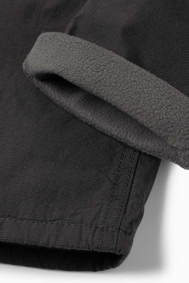 Kinder Jungen - Stoffhose - strukturiert - schwarz